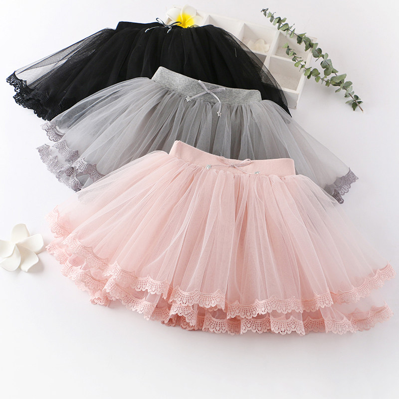 女童春秋新款儿童网纱纱裙宝宝裙子 pokoto连衣裙