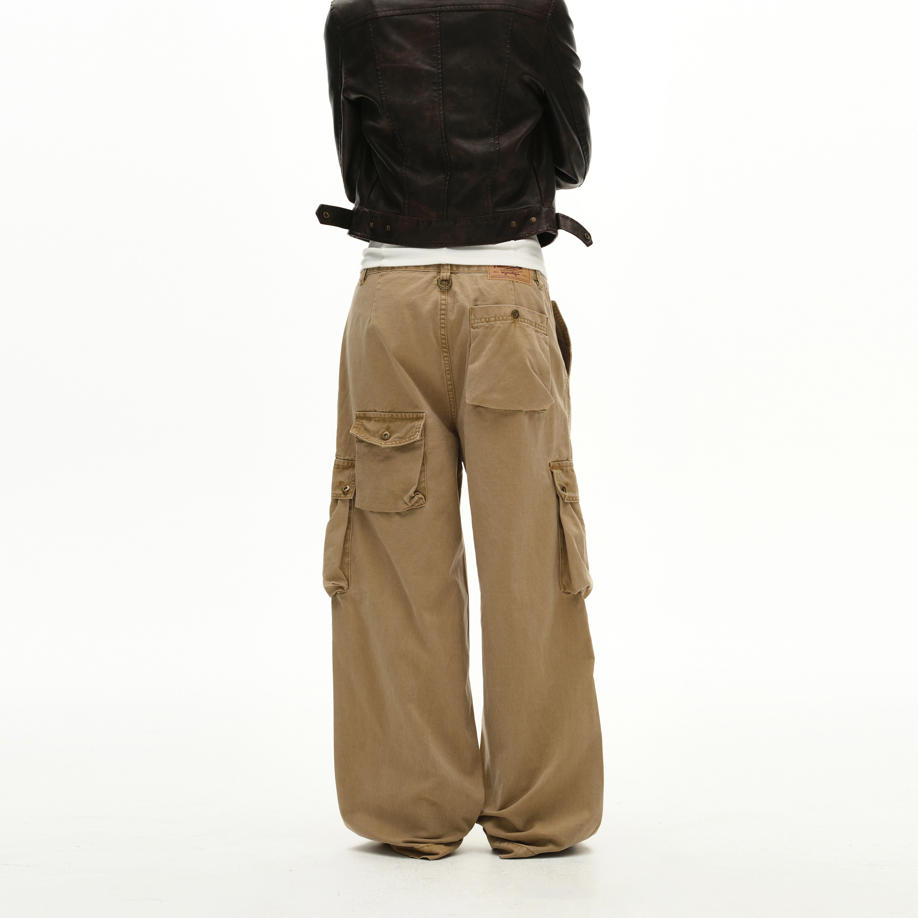 MADWITCH美式复古水洗做旧多口袋工装裤男女宽松直筒设计感休闲裤,淘宝优惠券,粉丝福利购,淘宝优惠卷