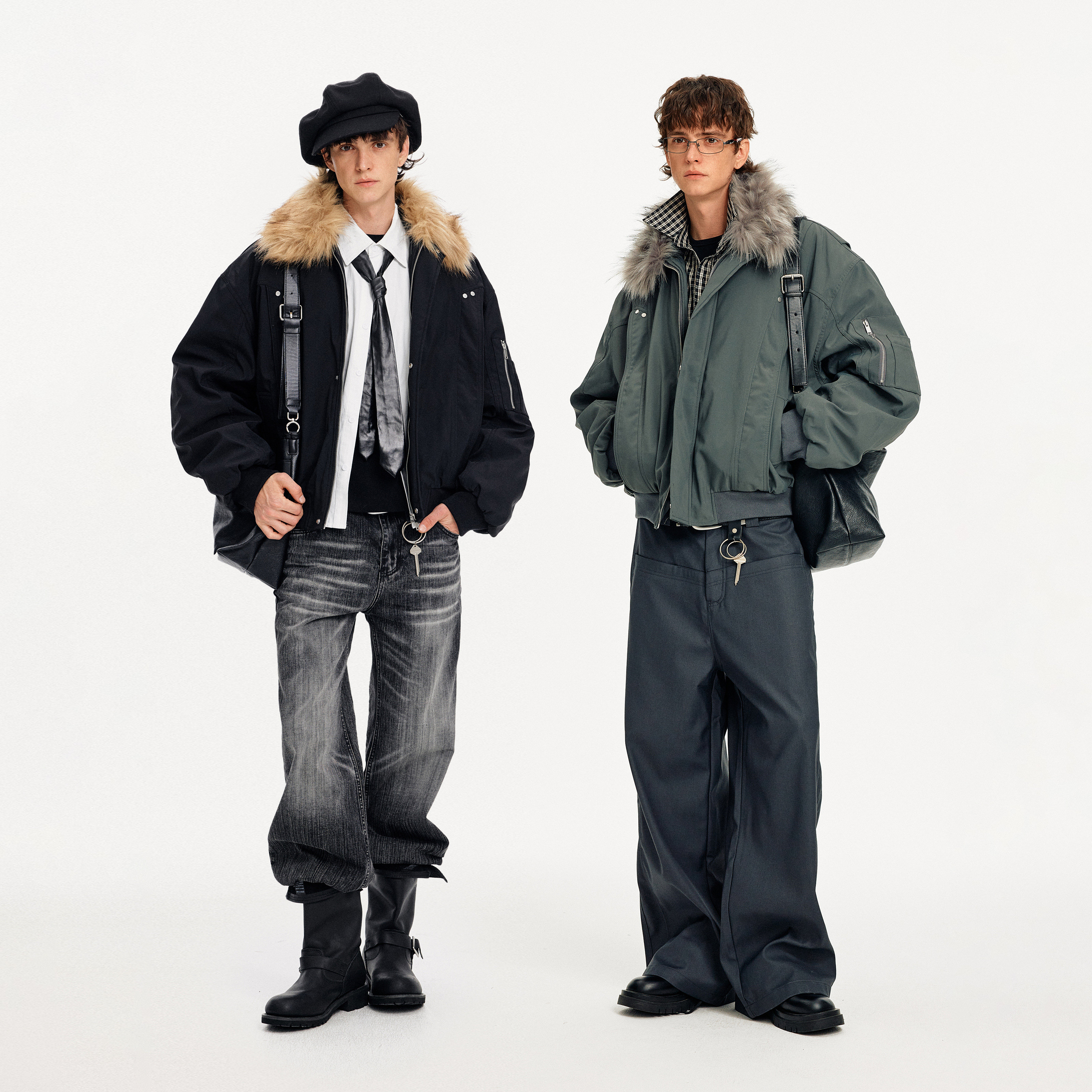 MADWITCH美式痞帅拼接毛领工装棉服男女冬季保暖设计感座山雕外套,淘宝优惠券,粉丝福利购,淘宝优惠卷