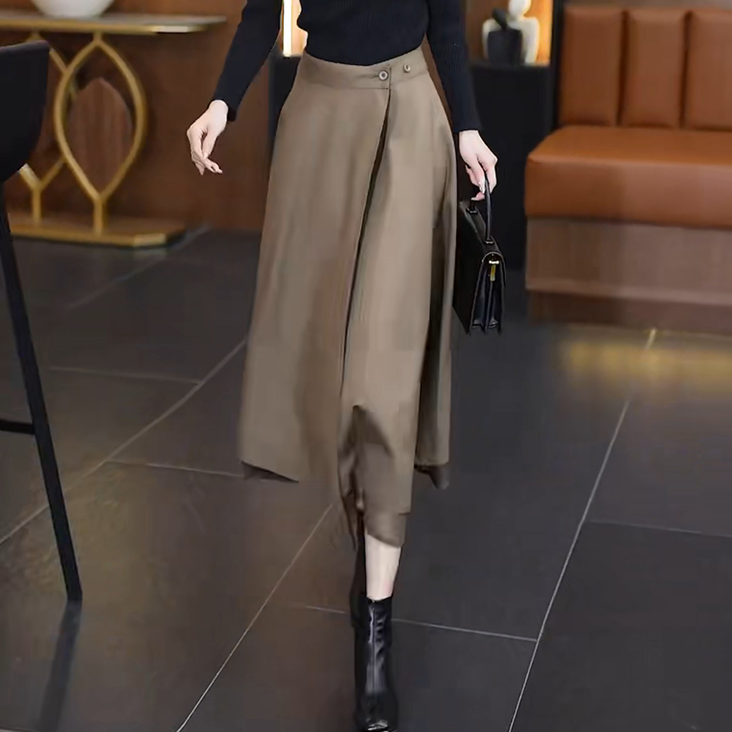 双面穿一片式半身裙女2026春季新款气质网纱印花裙流行a字大摆裙,淘宝优惠券,粉丝福利购,淘宝优惠卷