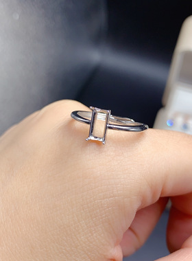 伯利尔女S925戒指空托