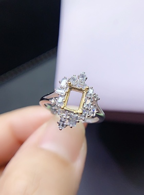 伯利尔女S925戒指空托