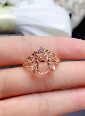 厚重设计宽版椭圆底托S925纯银