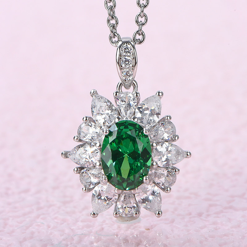 Set ring pendant holder 6*8mm sunflower ring