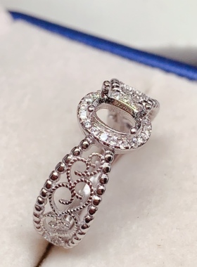 流行上档次4*6mm活口戒指空托