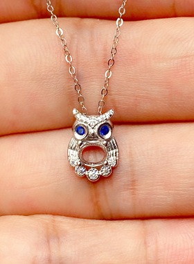 伯利尔女S925吊坠空托