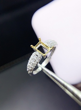 伯利尔女S925戒指空托