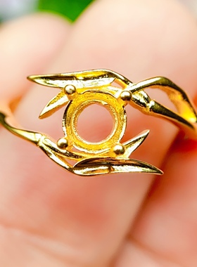 伯利尔女S925戒指空托