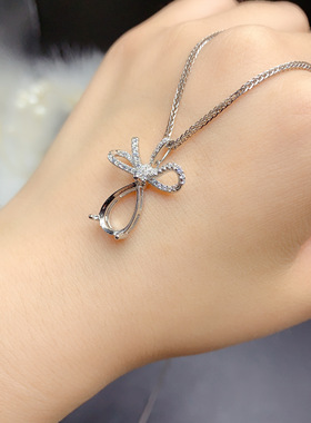 伯利尔女S925吊坠空托