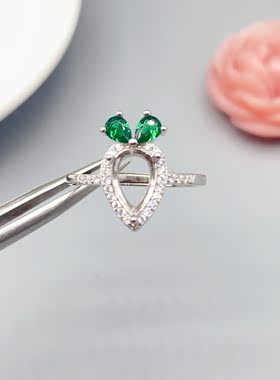 伯利尔女S925戒指空托