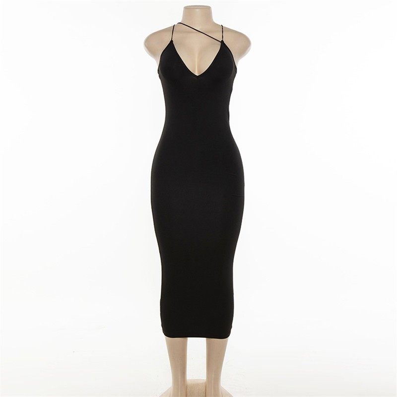 外贸跨境亚马逊爆款欧美低胸路露背吊带女装连衣裙,淘宝优惠券,粉丝福利购,淘宝优惠卷