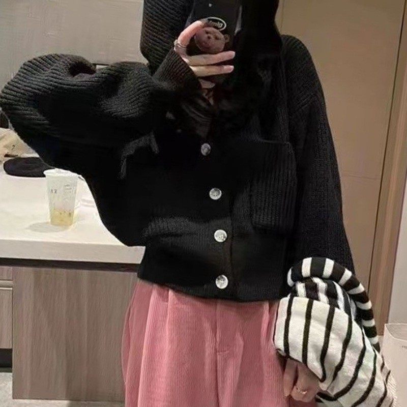 温柔可爱连帽毛衣开衫外套女秋冬短款针织衫设计感小众长袖上衣潮,淘宝优惠券,粉丝福利购,淘宝优惠卷