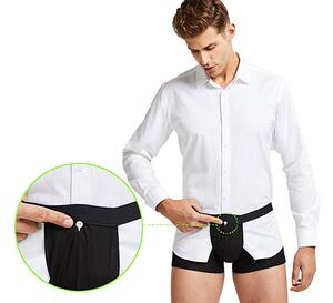 TELALEO商务男士全棉中腰平角裤内裤短裤衬衫西服伴侣防滑固定