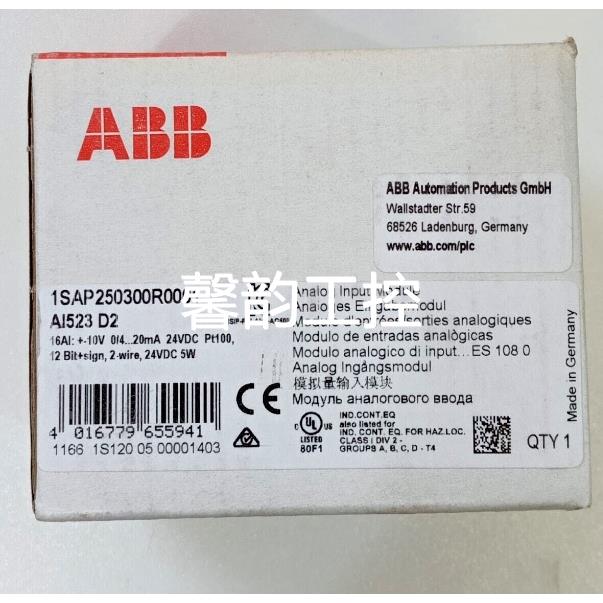 ABB 1SAP250300R0001，分析输入模块议价-- - 图3