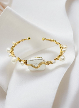 天然淡水珍珠手工绕线编织手镯爆款时尚精美百搭手环