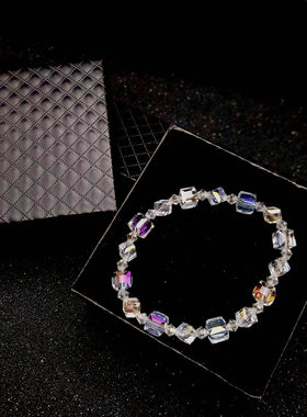 奥地利水晶饰品女款手链日韩版时尚串珠琉璃水晶手链情人节小礼品