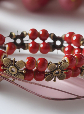 景德镇陶瓷首饰民族风链编织饰品