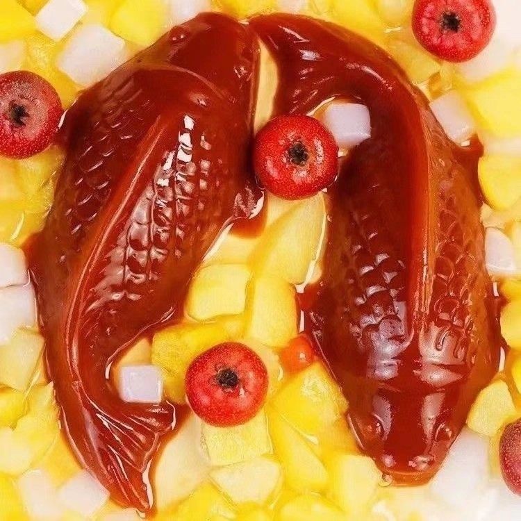 锦鲤山楂鱼鱼型山楂糕年夜饭摆盘零食酸甜可口速食年年有余旗舰店,淘宝优惠券,粉丝福利购,淘宝优惠卷