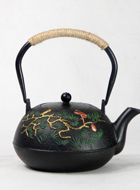 茶室家居饰品铸铁壶新中式样板房