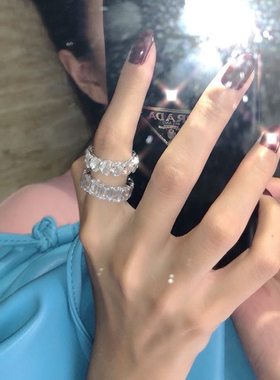 女叠戴食指戒指指环时尚个性