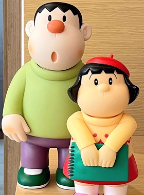 哆啦a梦胖妹胖虎人偶大摆件玩具