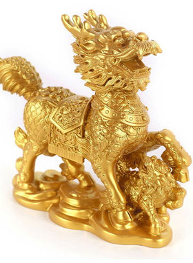 卧室摆设护宝麒麟摆件