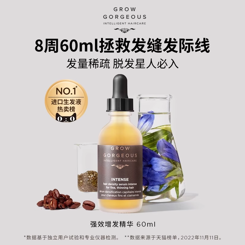 【618速抢】GrowGorgeous强效增发精华60ml头皮护理育发液