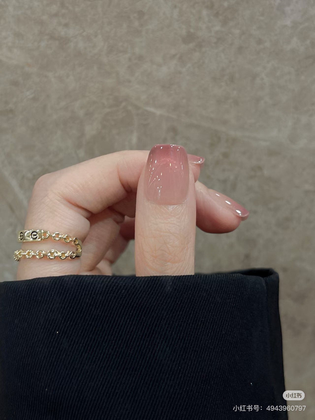 洛曼枝纯手工穿戴甲2025年新款高级感精致显白猫眼贴片美甲冰透甲 - 图0