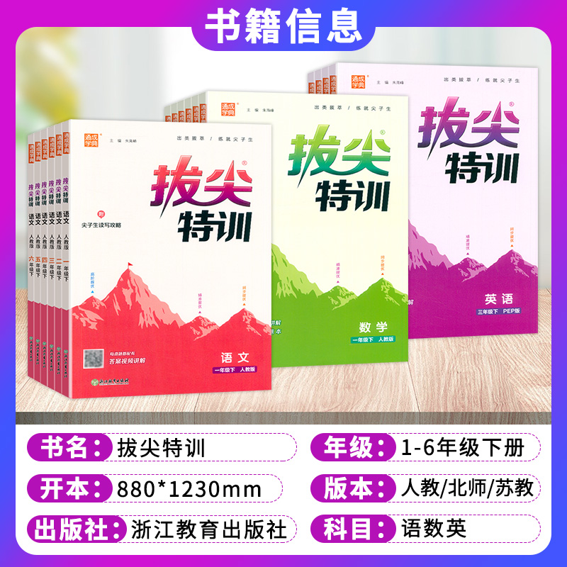 2024春新版通城学典拔尖特训小学一2二3三4四5五六年级下册语文数学英语人教北师苏教版课本同步随课堂课时作业天天练习本测试