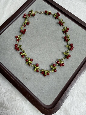 森系白色铃兰花植物项链锁骨链可调节复古小众项链