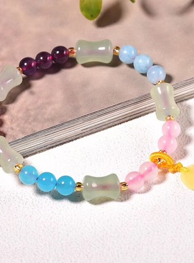 韩版水晶红玛瑙配饰旺桃花东陵玉