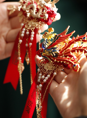 结婚胸花新郎新娘婚礼龙凤磁吸扣