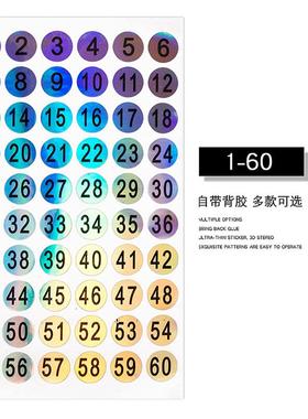 美甲甲油胶数字贴号码