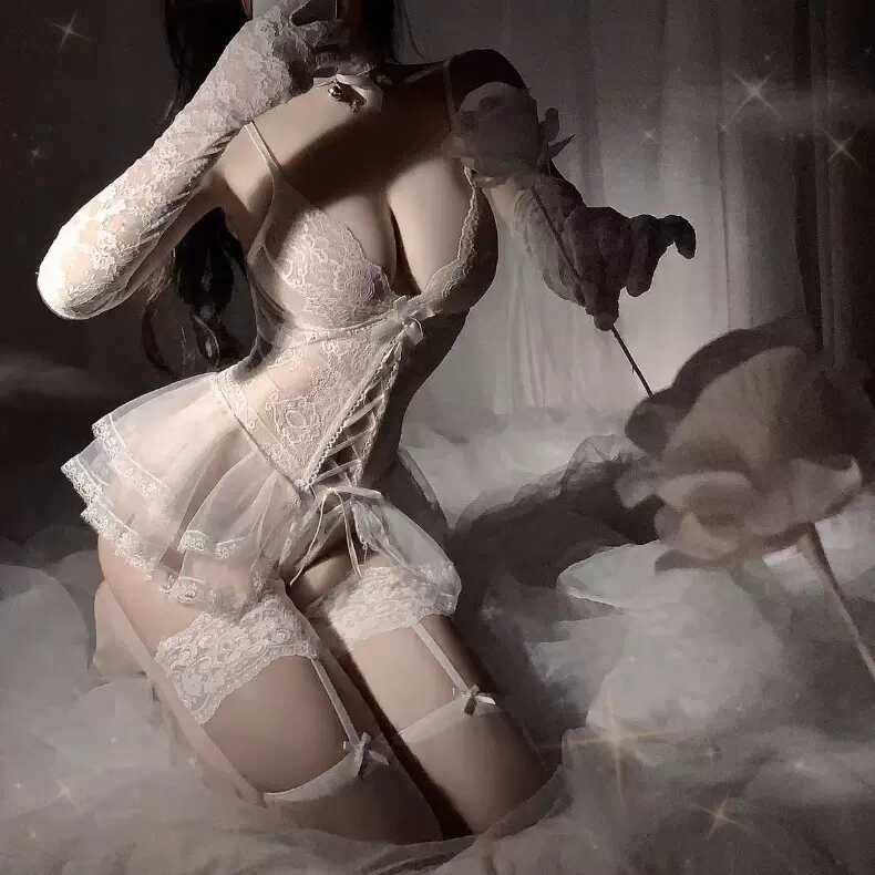 女性感新娘婚纱2025新款角色扮演衣服透视蕾丝内衣大码胖mm趣味情,淘宝优惠券,粉丝福利购,淘宝优惠卷