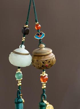 复古镂空宝玉香囊吊坠光感变色夜光压襟香囊球挂件香丸球随身佩戴