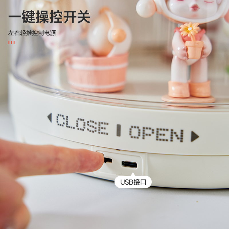 友耐盲盒收纳展示架透明旋转阶梯亚克力展示柜手办玩偶摆件展示盒 - 图2