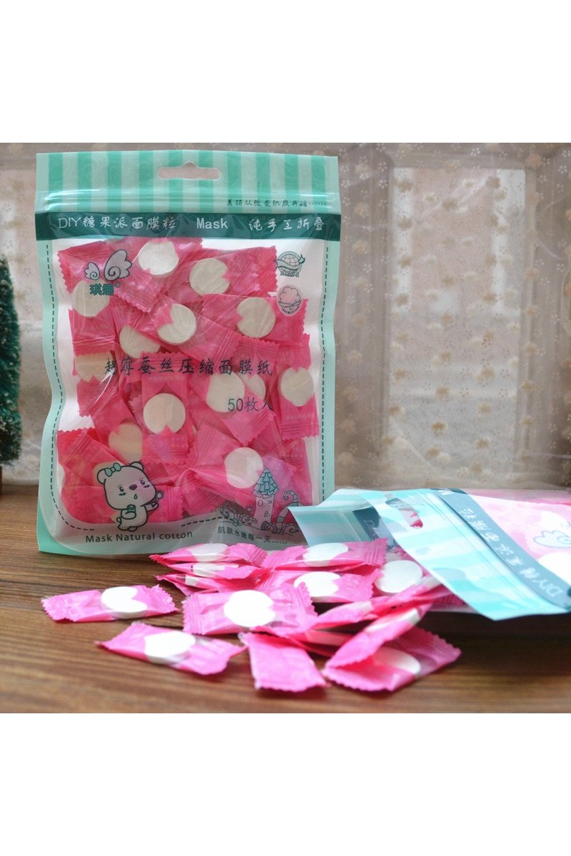 琪娜超薄蚕丝压缩面膜纸50 diy扣 福喜登扣