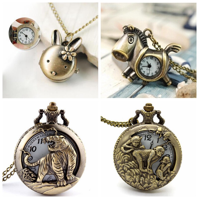 创意生日礼物怀表生肖送男女项链 福喜登项链