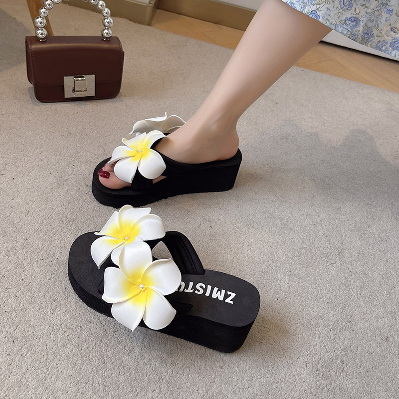 海边度假仙女三亚旅游沙滩鞋女夏外穿西双版纳鸡蛋小黄花高跟拖鞋,淘宝优惠券,粉丝福利购,淘宝优惠卷