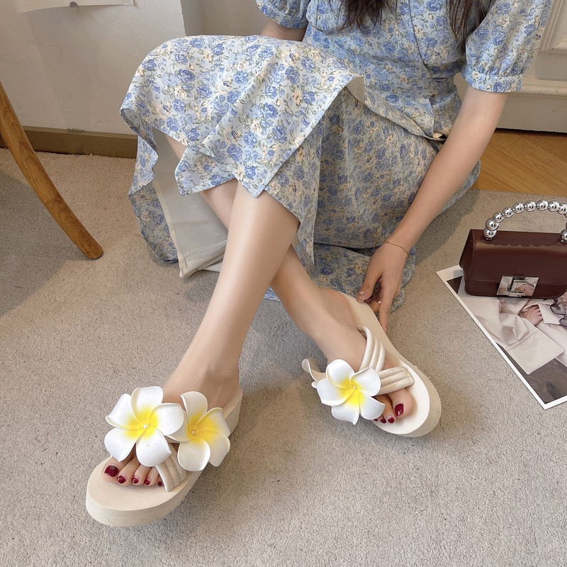 海边度假仙女三亚旅游沙滩鞋女夏外穿西双版纳鸡蛋小黄花高跟拖鞋,淘宝优惠券,粉丝福利购,淘宝优惠卷