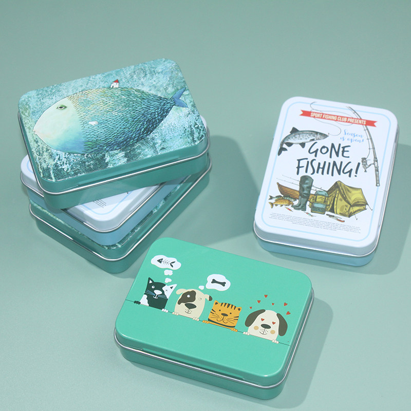 创意数码配件收纳盒长方形U盘U盾耳机数据线整理包便携马口铁盒子