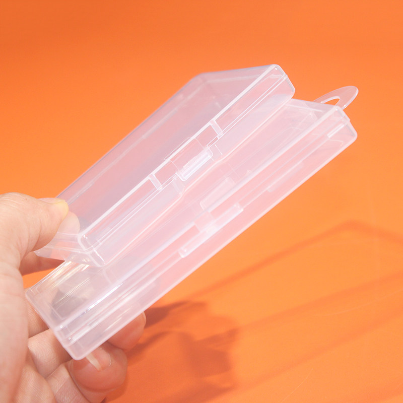 扁平数码配件收纳盒透明白U盘U盾转接头数据线整理保护套超薄防尘