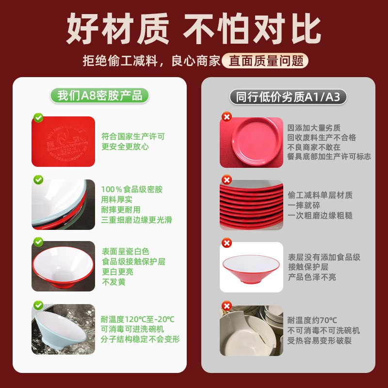 A8密胺碗麻辣烫大碗螺蛳粉米粉碗汤粉碗牛肉面碗面馆专用碗商用碗 - 图3