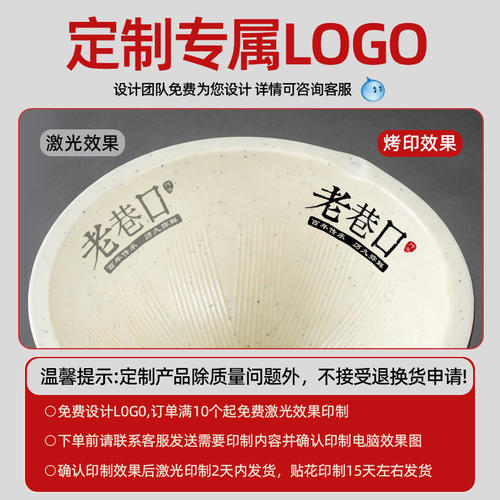 A8特厚密胺碗商用擂椒拌饭碗面碗面馆专用餐饮饭店牛肉面拌面碗 - 图3