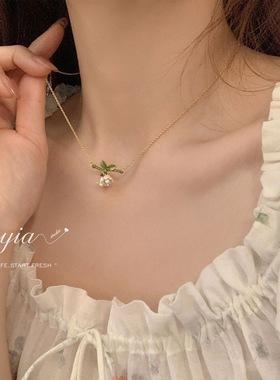 超仙铃兰花项链女小众设计高级感森系清新锁骨链气质时尚百搭颈链