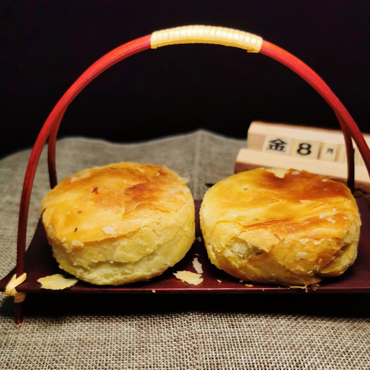 顺丰包邮陕北月饼陕西特产绥德塔上雪花月饼酥皮糕点伍仁枣泥馅-图2