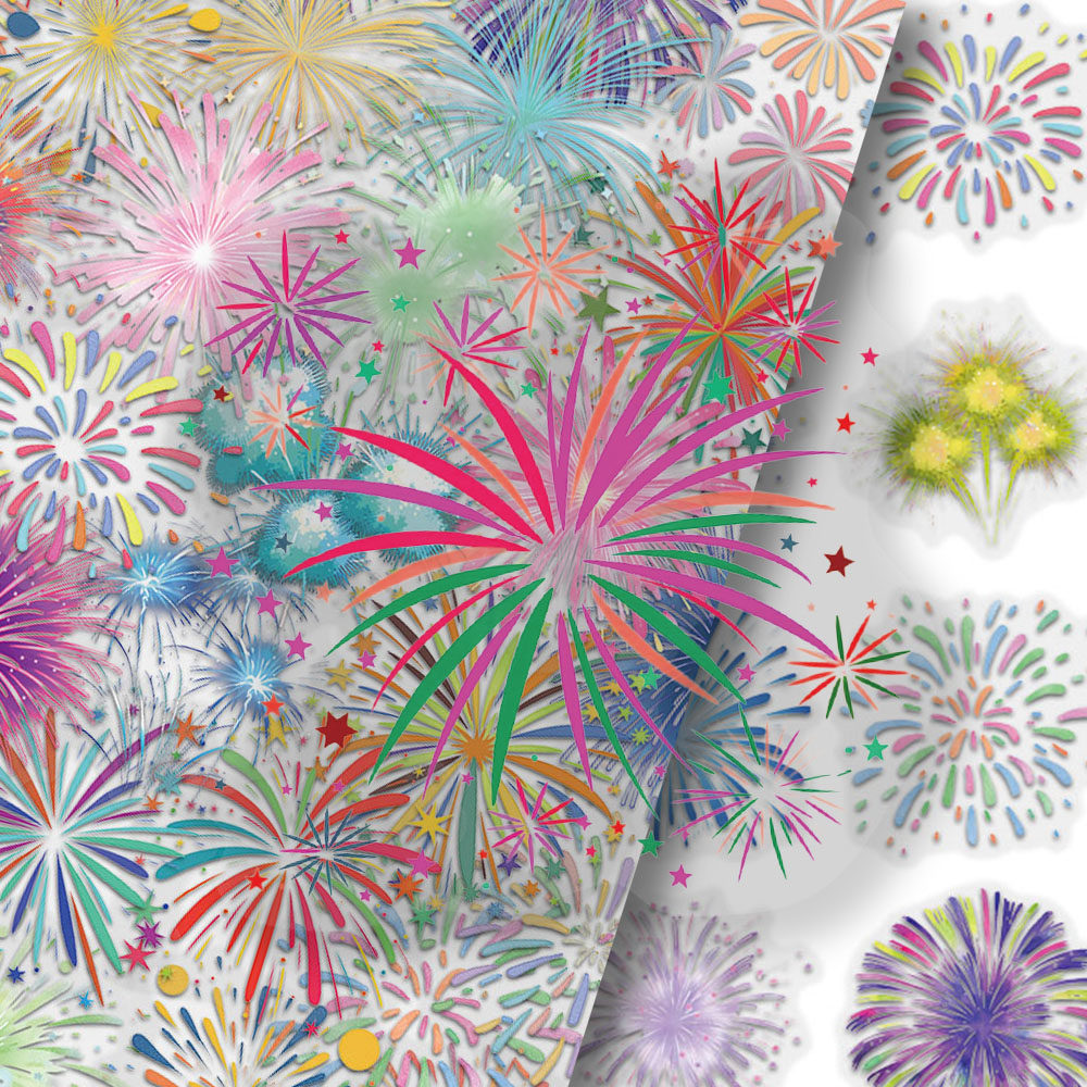 100张绚烂烟花贴纸ins清新彩绘烟花烟火璀璨PET贴纸diy装饰贴画,淘宝优惠券,粉丝福利购,淘宝优惠卷
