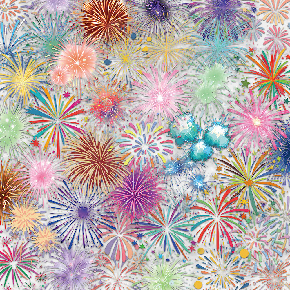 100张绚烂烟花贴纸ins清新彩绘烟花烟火璀璨PET贴纸diy装饰贴画,淘宝优惠券,粉丝福利购,淘宝优惠卷