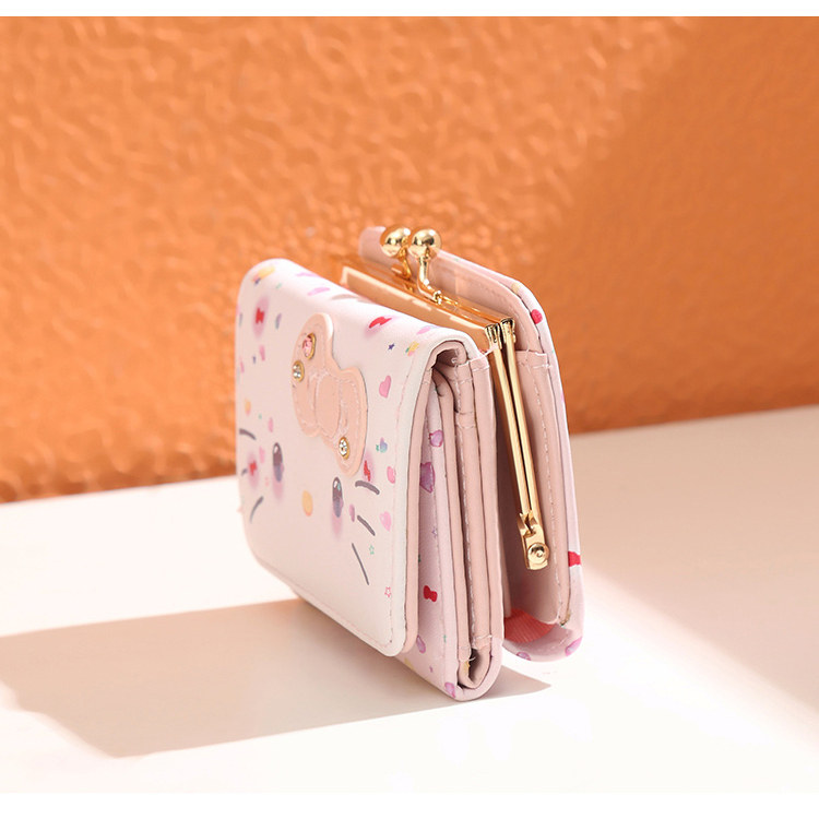 日系50周年短款钱包少女心学生猫咪复古三折卡包洛丽塔可爱零钱包,淘宝优惠券,粉丝福利购,淘宝优惠卷