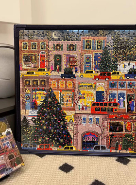 冬灯拼图专用相框正方形可挂墙